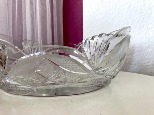 Antik Sehr EDEL Bleikristall Schale Glasschale Jardiniere Kristallglas Glas - Bild 14 von 24
