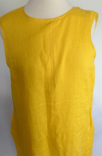 Marella Sport by Max Mara Curzia Linen Blouson Sheath Dress Yellow USA Size 8 - Picture 4 of 23