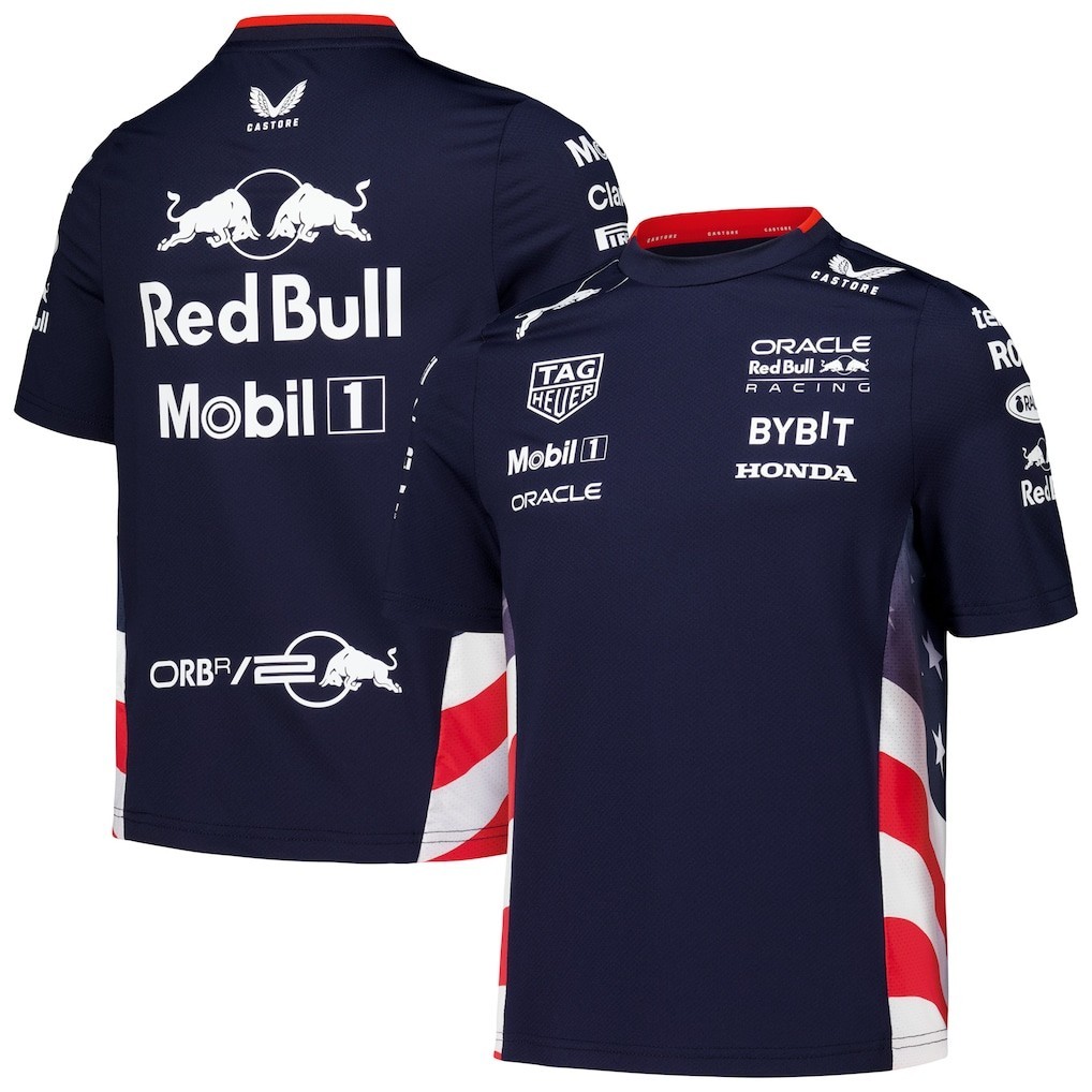 Castore Oracle Red Bull Racing F1 USA Flag America Team T-Shirt