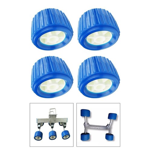4PCS Boat Trailer Roller Marine Ribbed Wobble Roller Plastic Kit 110x75x19mm - Picture 6 of 7