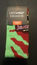 Lootwear Socks Jurassic Park Jurassic World Size 6-12 - Loot Crate Exclusive