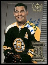1999-00 Upper Deck Century Legends Johnny Bucyk Auto Boston Bruins #46