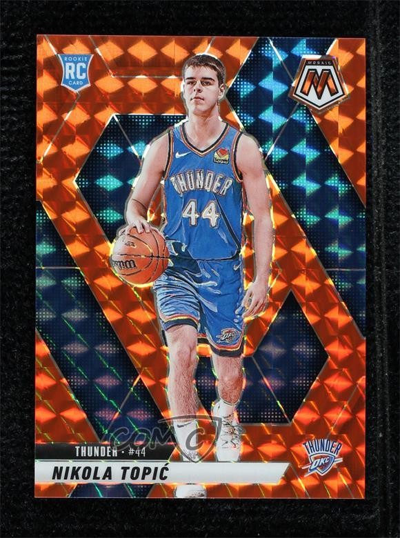 2024-25 Panini Mosaic Rookies Orange Prizm 135/249 Nikola Topic #242 Rookie RC