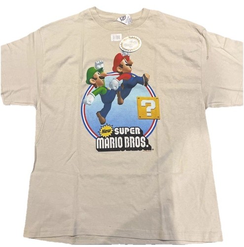 2009 Official Nintendo Seal New Super Mario Bros XL Promo T-shirt NWT - Picture 1 of 8