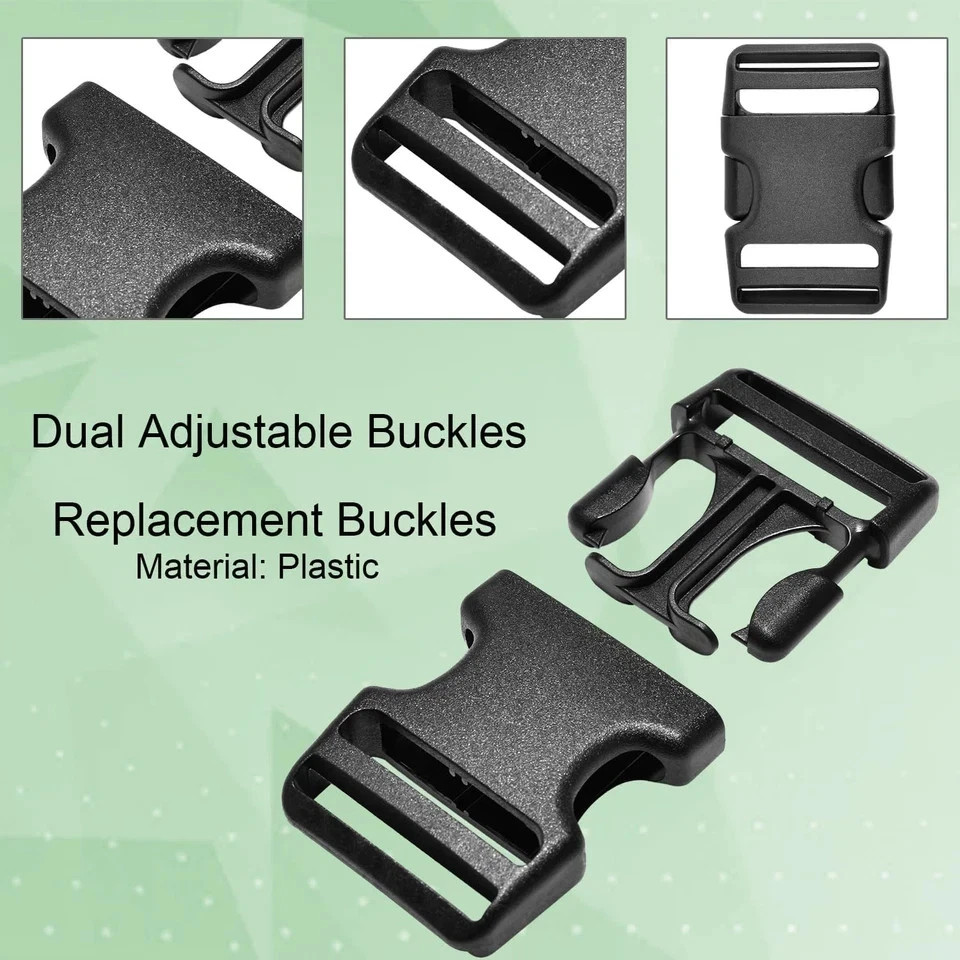 CooBigo 3pcs 1-1/2 Inch Plastic Buckle for Strap Replacment, Heavy Duty Belt Buc