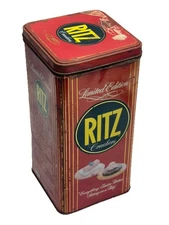 Vintage 1986 Limited Edition Ritz Cracker Tin with Lid