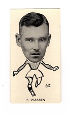  Scottish Footballers Soccer Cigarette Card 1938 #10 Fred Warren Hearts