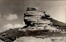RPPC Sphinx Bucegi Mountains Romania vintage real photo postcard a842