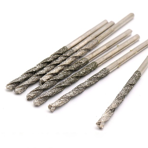 Brocas giratorias HSS recubiertas de diamante de 0,8-2,5 mm para joyería de vidrio porcelana jade - Imagen 3 de 12