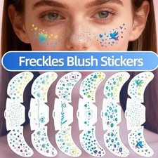 6pcs Facial Art Face Temporary Tattoos Makeup Stickers Valentine's Day