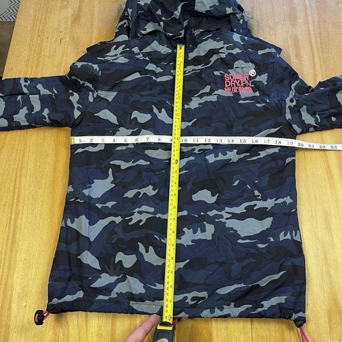 Superdry Original Camouflage Windcheater wasserdichte Damenjacke Größe M blau - Bild 2 von 9