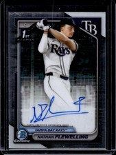 2024 Bowman Draft Nathan Flewelling Chrome Auto 1st Prospect #CPA-NF Rays