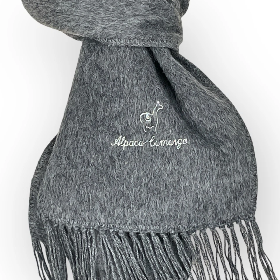 Alpaca Camargo Women Peruvian Alpaca Wool Scarf 68"x9" Soft Artisan Quiet Luxury - Image 3 of 4