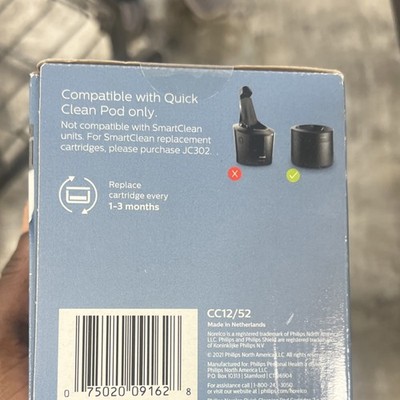 Philips Norelco Quick Clean Pod Cartridge 2 Pack CC12/52 Blue Black