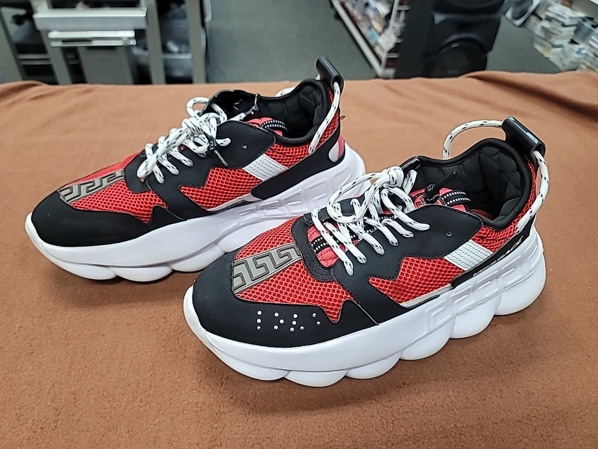 Pre-owned Versace Chain Reaction Men's Sneakers Size 44U (10.5 M