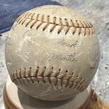 1963 New Yorkees Signed Ball with 27 Signatures-Mantle, Berra, Ford Crosetti