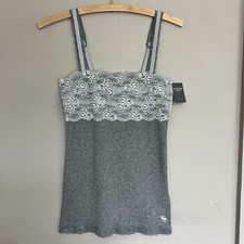 2021 Abercrombie  Fitch Camisole Grey Medium Lace Cotton