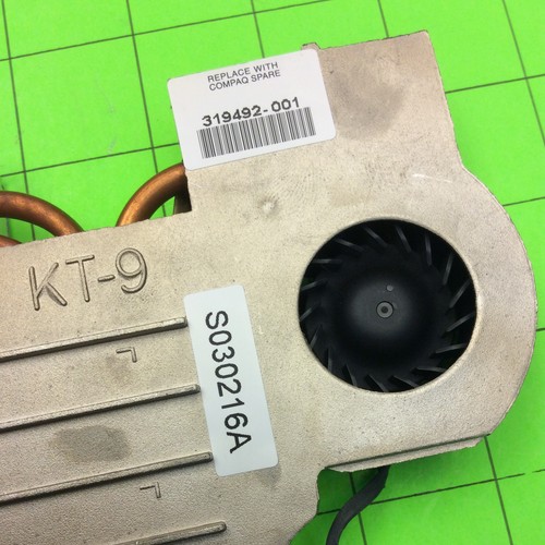 HP Compaq NX9010 Laptop Computer KT-9 Fan with Heat Sink 319492-001 S030216A - Picture 5 of 6