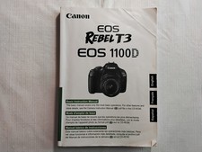 Canon EOS Rebel T3 / 1100D Genuine Camera Instruction Manual  3 Languages 