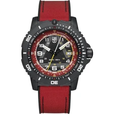 Luminox Men's Watch Ice-Sar Rotating Bezel Red and Black Rubber Strap Date 1095
