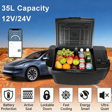 35L Car Fridge 12/24V Refrigerator Trunk Portable Freezer APP for Tesla Model Y