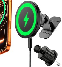 for MagSafe Car Mount Charger, 15W Fast Black Air Vent with Dashboard