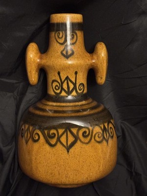 Vintage MCM Beit Hayotser בית היוצר  Vintage Israeli Large Glazed Ceramic Vase
