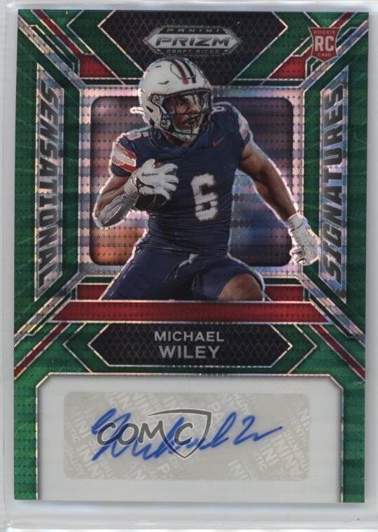 2024 Panini Prizm Draft Picks Green Pulsar 20/25 Michael Wiley #SS-MWY Auto 1a39