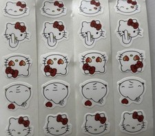 32pcs Mini Cartoon Cat Stickers Cute Deco Decals 0.5" x 0.5" 