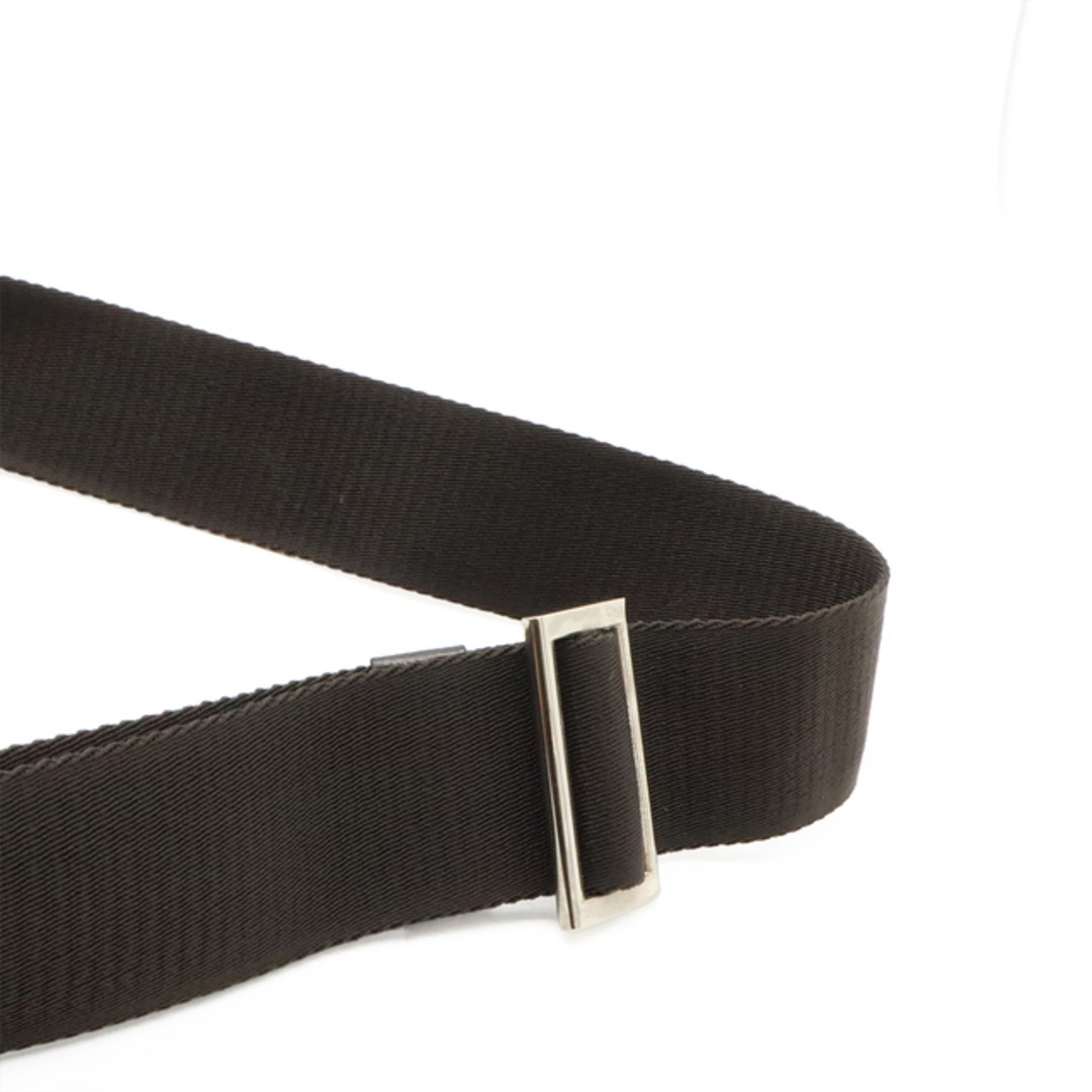 PRADA Logo Jacquard Shoulder Bag Crossbody Nylon Leather FUMO Dark Gray Silver H thumbnail 5