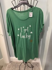 NEW Motherhood Maternity Extra Large T shirt St Patrick’s Day “I got lucky” XL