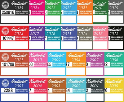#ad Nantucket Beach Permit Sticker Decal ACK 2000 2025 $7.50