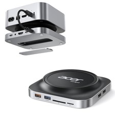 8TB M.2 NVMe/SATA SSD Enclosure Dock, 4K 144Hz HDMI, USB-C/A Hub, SD/TF Reader,