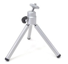Small camera tripod, light gray. universal 1/4-20 mount last one 