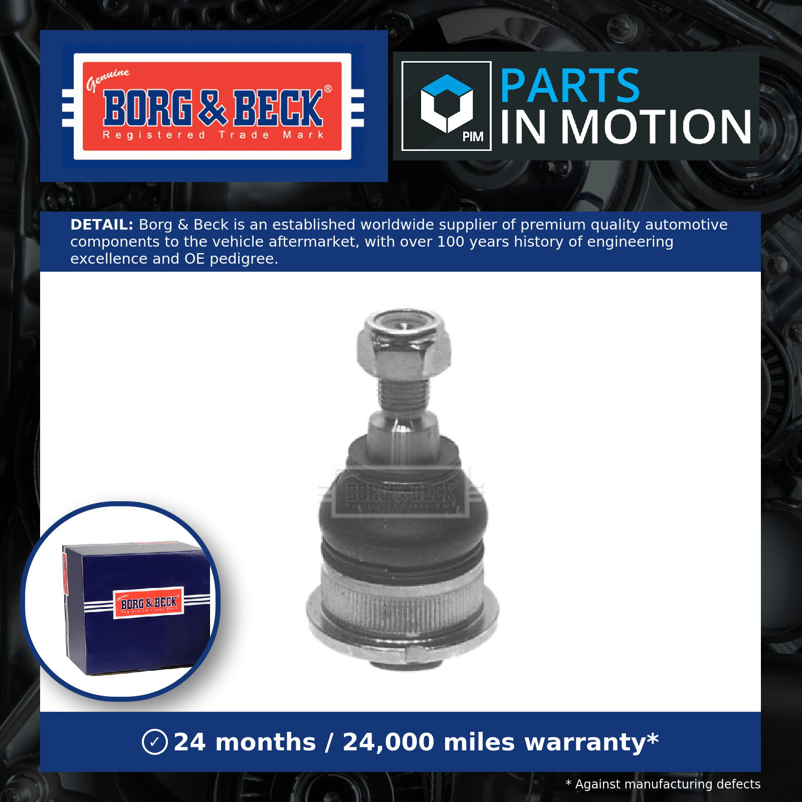 Ball Joint BBJ5388 Borg & Beck Suspension 6025308155 Genuine Quality Guaranteed
