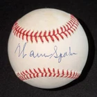 Warren Spahn Signed Rawlings Baseball JSA COA Braves Hall Of Fame