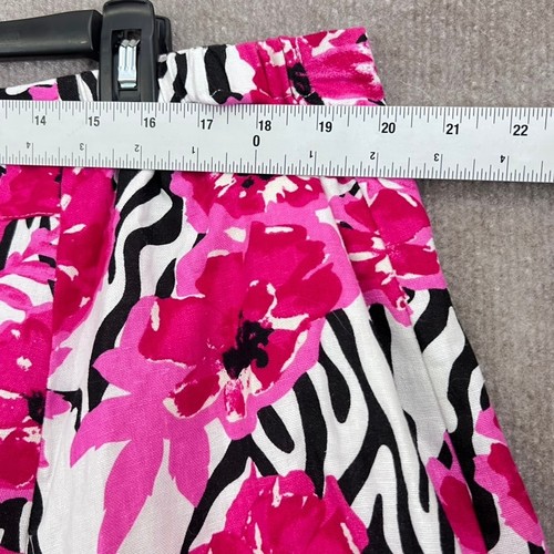 Cato Woman Skirt 22/24W Pink Floral Zebra Print Sequined Lined Midi Plus Size - Picture 4 of 8