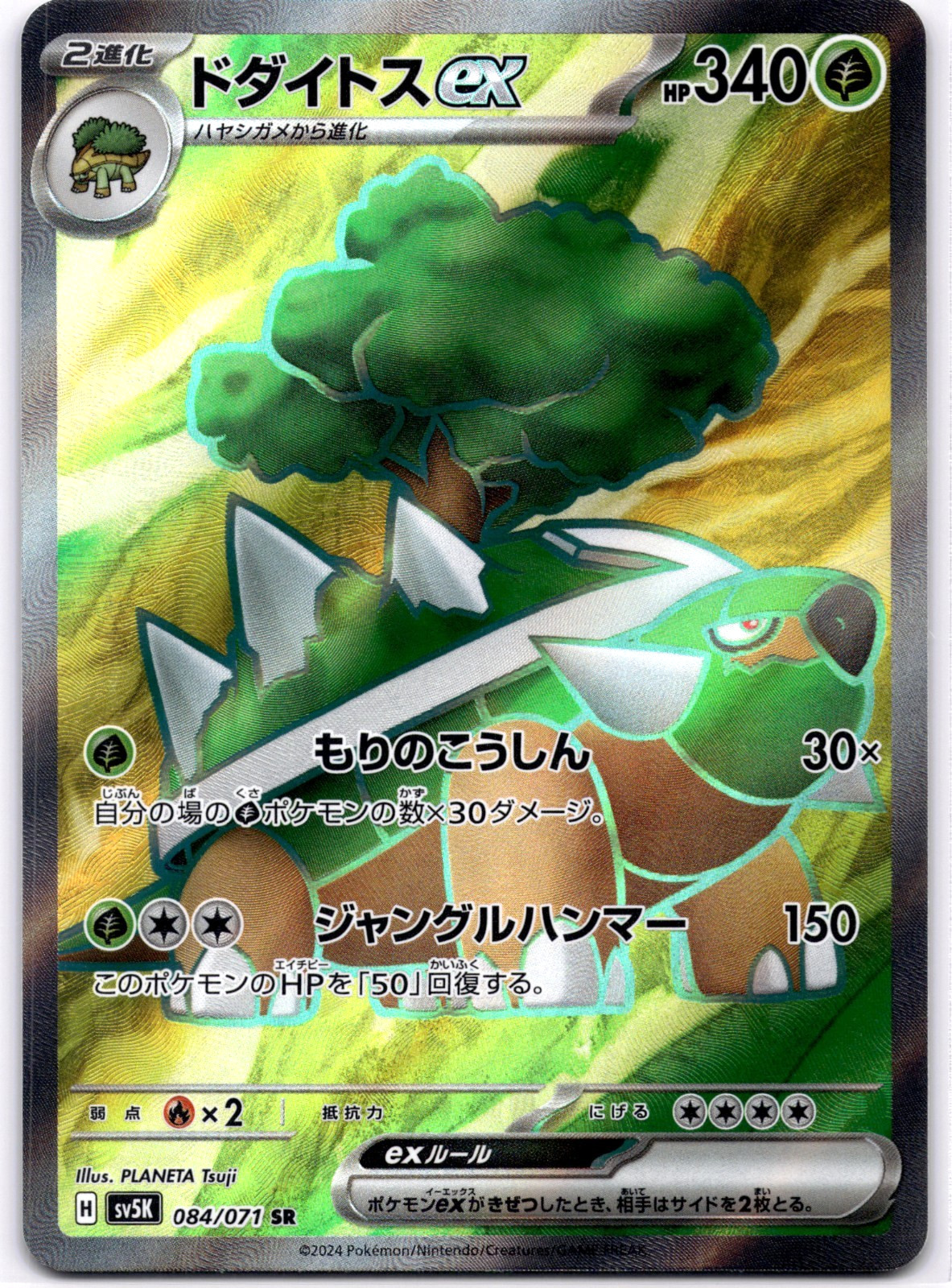 Pokemon TCG Japanese Torterra ex SR 084/071 sv5K Wild Force Art Rare Near Mint