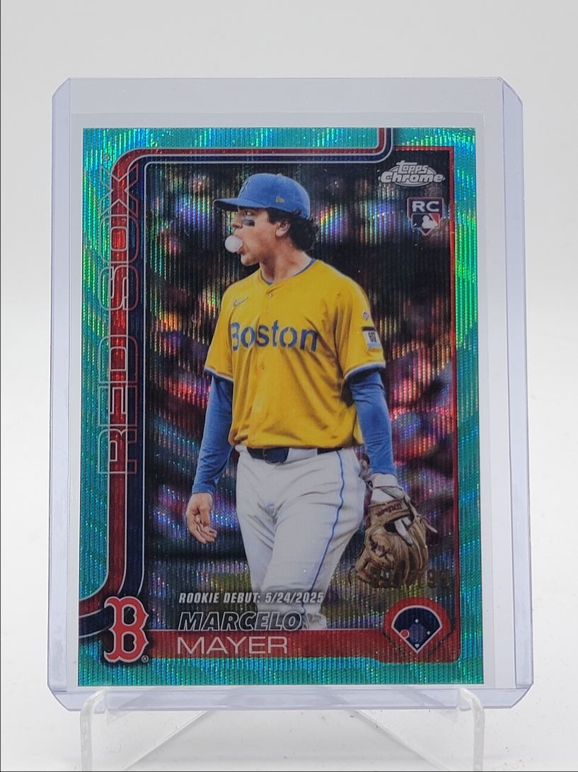 MARCELO MAYER 2025 TOPPS CHROME UPDATE ROOKIE DEBUT AQUA WAVE RC /199 Q3967