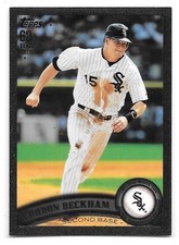 GORDON BECKHAM SERIAL /60 2011 TOPPS BLACK BORDER 562 CHICAGO WHITE SOX SP SSP