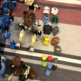 LEGO Bionicle HUGE Lot Set Toa Nuva Mata Turaga Bohrok Nui-Rama Canisters Manual