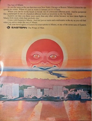 Eastern Airlines The Wings of Man Vintage 1969 Folio Travel Print Ad