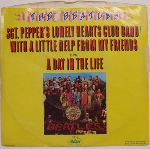The Beatles - Sgt. Peppers Lonely Hearts Club Band - 1978 Reissue 45 on Capitol