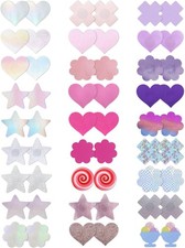 CICKEE Pasties Rave Pack 27 Pairs Multicolor Nipple Covers Pasties Glitter Pasty
