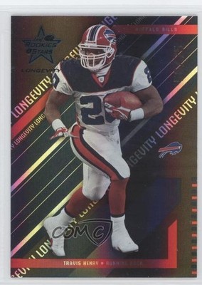 2004 Leaf Rookies & Stars Longevity Black 56/75 Travis Henry #13 0b5