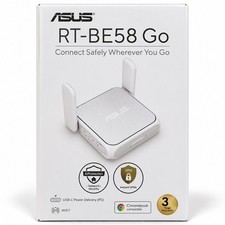 ASUS RT-BE58 Go WiFi 7 BE3600 Dual-Band Travel Router VPN White