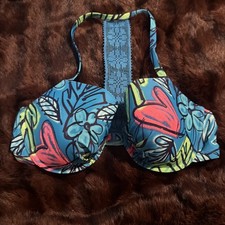 Aerie American Eagle Crochet Racerback Bikini Top Size Lightly Lined 38DD NWOT