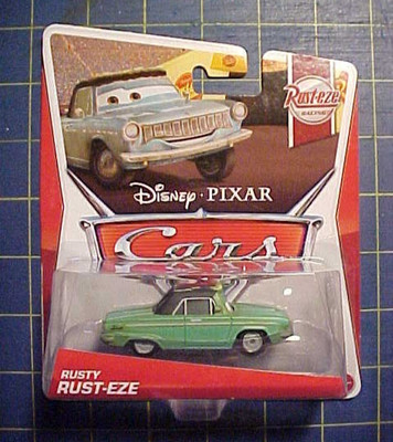 DISNEY PIXAR CARS RUST EZE RACING 3/8 RUSTY RUST-EZE! NIP 2012 WHITE CARD