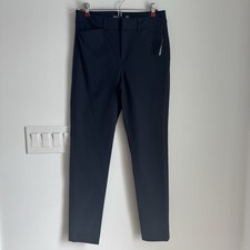 Old Navy Women  s Pixie Ankle High Rise Pants Sz 8 Stretch Blue Office Career New