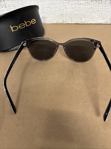BEBE Women’s Sunglasses (001) Grey Crystal Swarski Crystals With Case - Picture 3 of 6